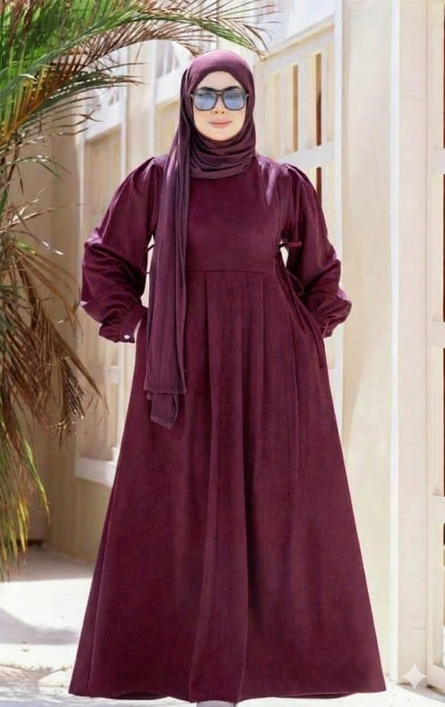 دريس فرنسي من القطيفة المُضلَّع