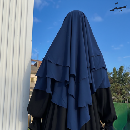 خمار فرنس ملكي بثلاث طبقات – لمسة فخامة وأنوثة