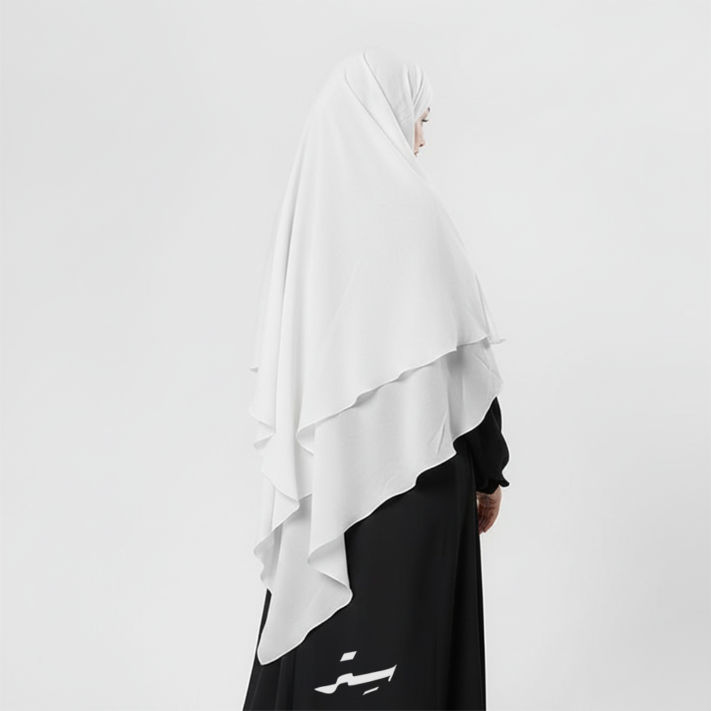 خمار فرنس طبقتين كريب ملكي – أناقة عملية خفيفة